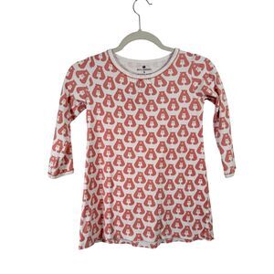 Ro's Garden Lounge Dress Bear Hugs Print 100% Pima Cotton Pink Girls Youth 8